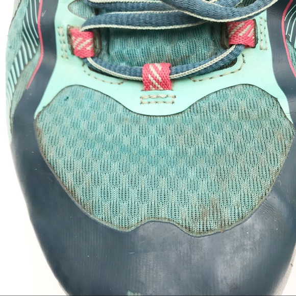 MERRELL Lace Up Teal Pink Hiking Shoes Sneakers Womens 8.5 - Picture 10 of 12